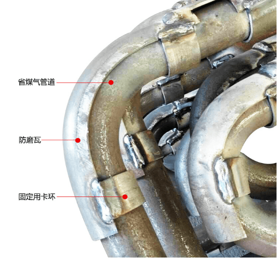 防磨瓦安装在省煤器上的示意图